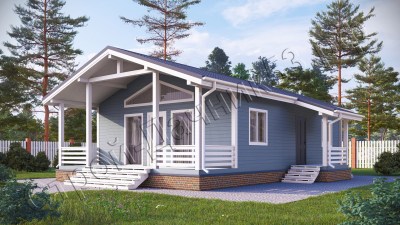 Проект каркасно-щитового дома Д–42